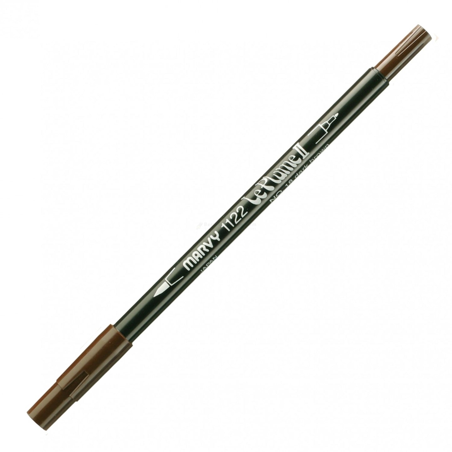 Marvy Le Plume Ii Double Ended Watercolor Marker, Dk Brown
