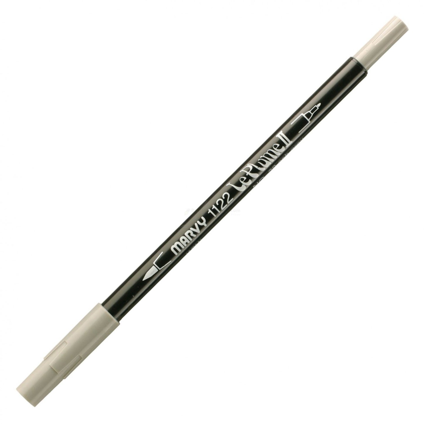 Marvy Le Plume Ii Double Ended Watercolor Marker, Ash Grey