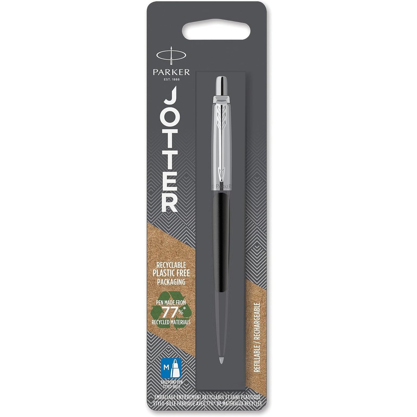 Parker Jotter BND Street Black CT Ball Point Pen M Blue BL1