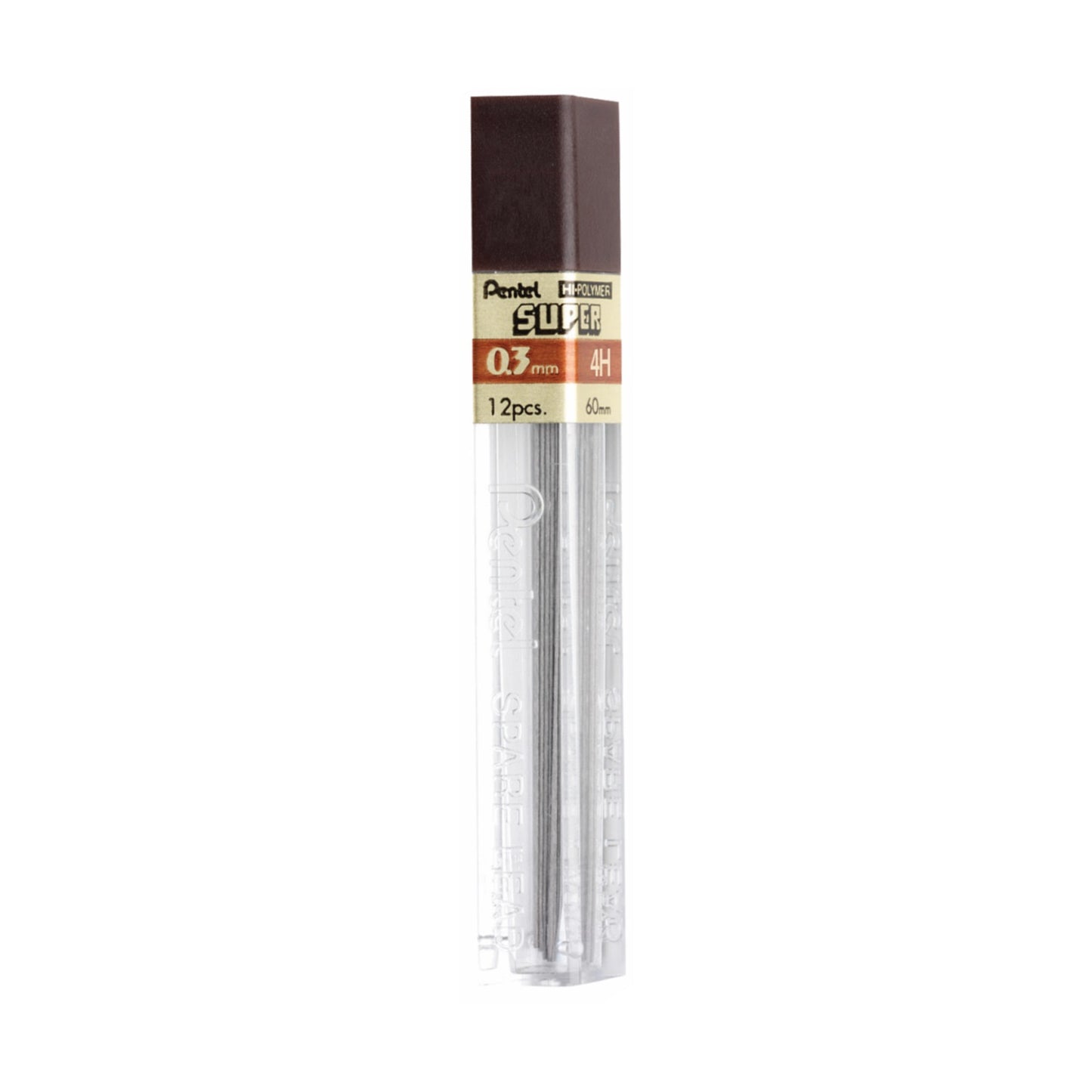 Pentel 300-4H Super Hi-Polymer 0.3mm Extra-Fine Lead 12/pk