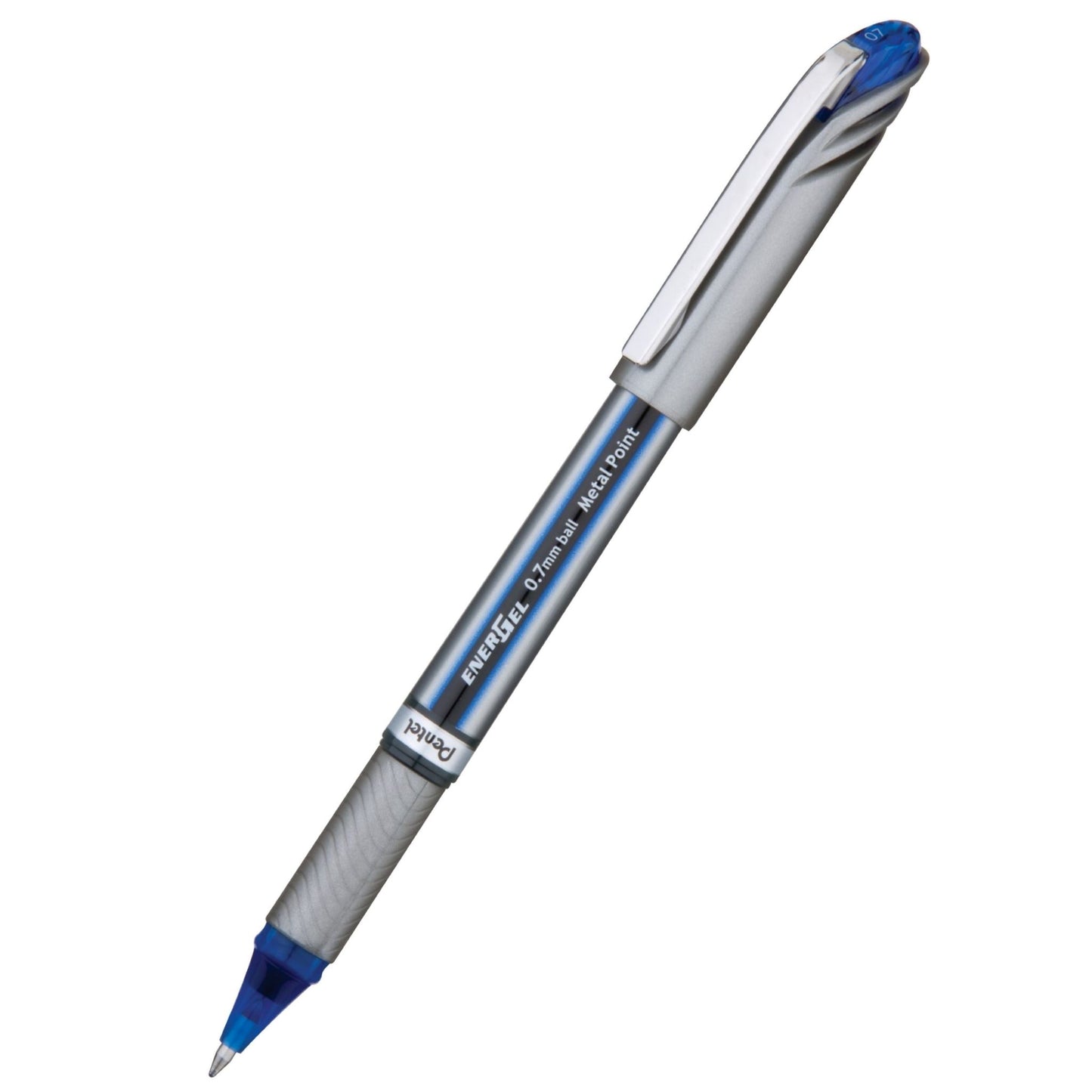 Pentel BL27-C EnerGel NV Liquid Gel Pen, (0.7mm) Medium Line Capped, Metal Tip, Blue Ink