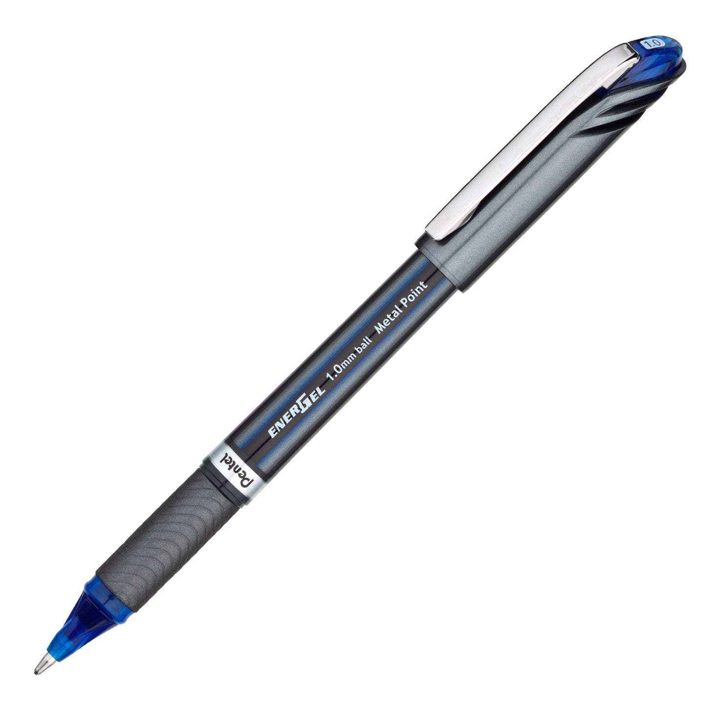 Pentel BL30-C EnerGel NV Liquid Gel Pen, (1.0mm) Bold Line Capped, Metal Tip, Blue Ink