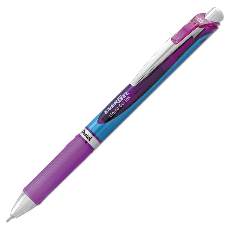 Pentel BLN75-V EnerGel RTX Retractable Liquid Gel Pen, (0.5mm) Violet Ink