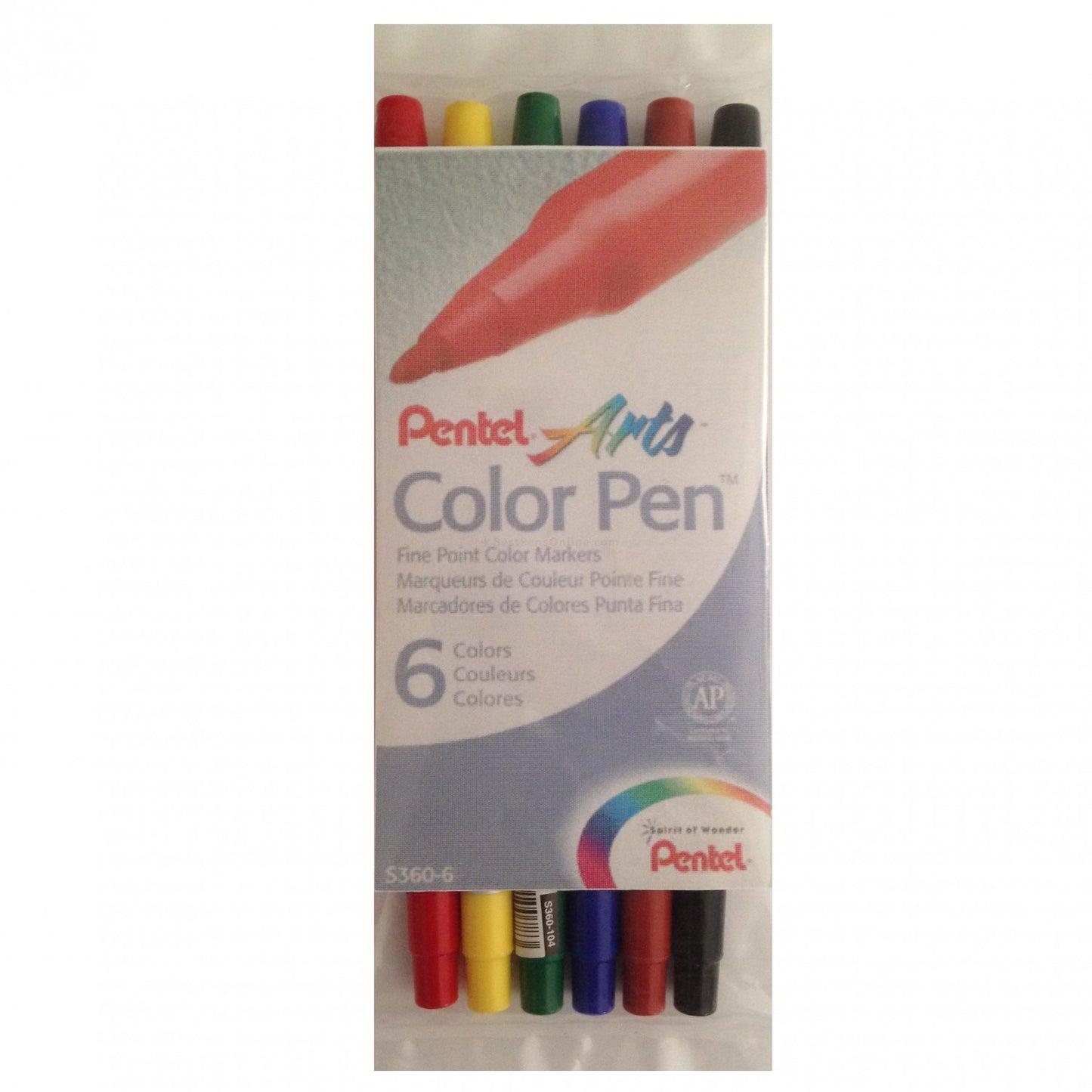 Pentel Color Pen, Set Of 6