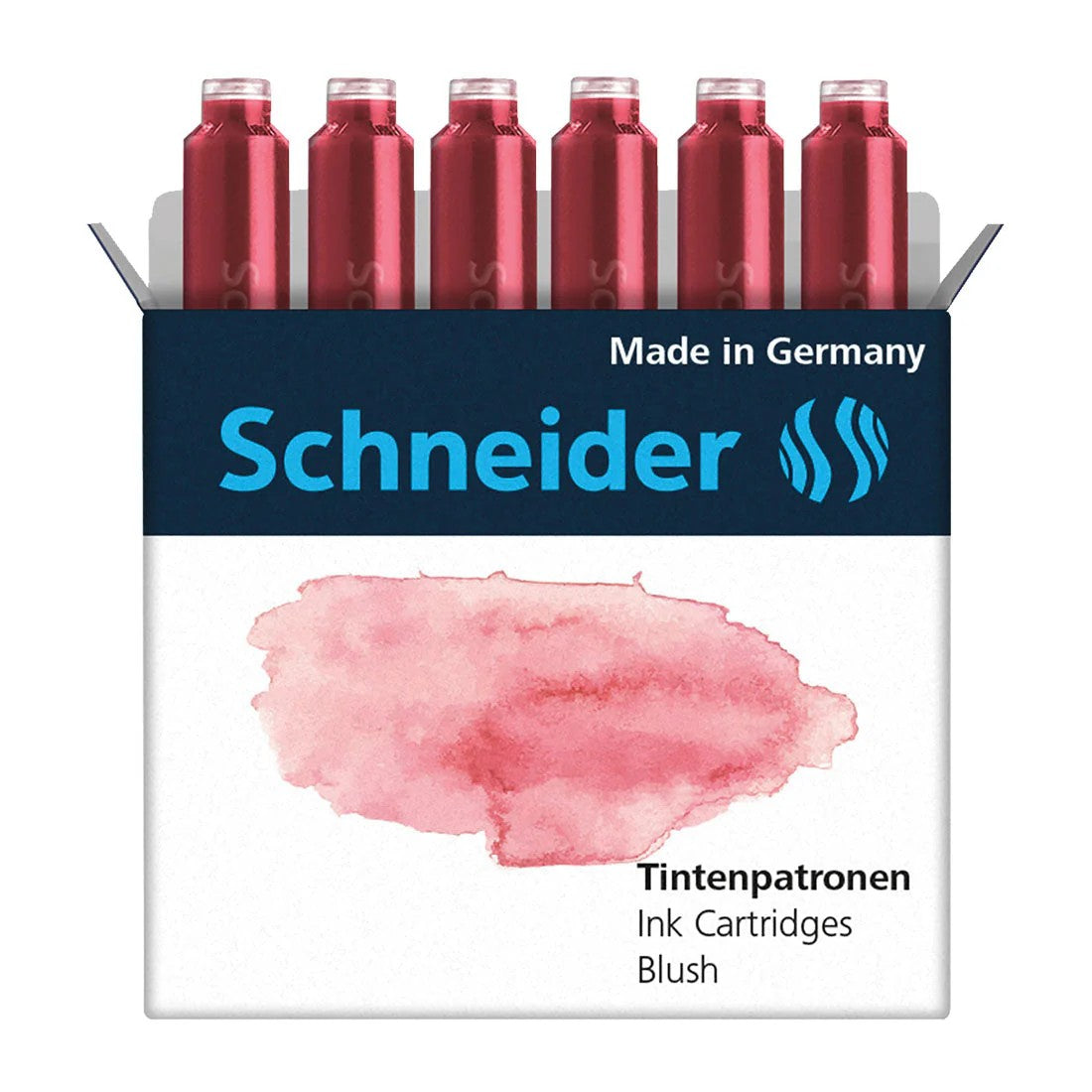 SCHNEIDER INK CARTRIDGE PASTEL, 6 CARTRIDGES/BOX, BLUSH