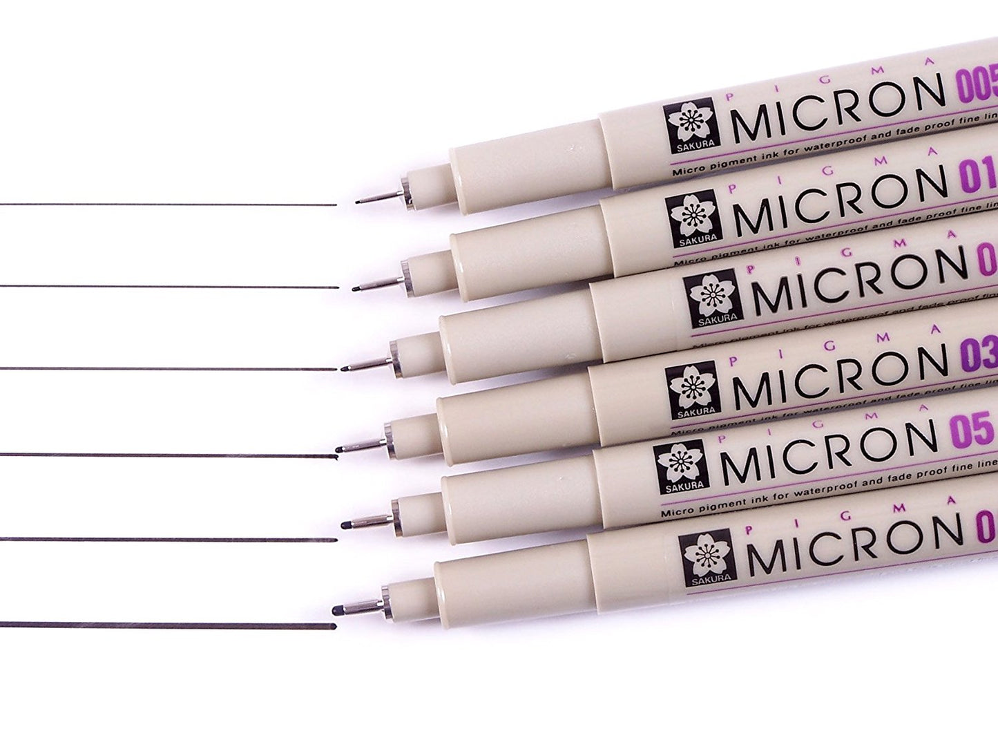 Sakura Pigma Micron Clam 6Pk Set-Black