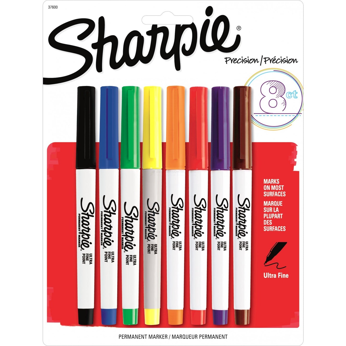 Sharpie Ultra Fine Pt Perm Marker, 8 Clr Set
