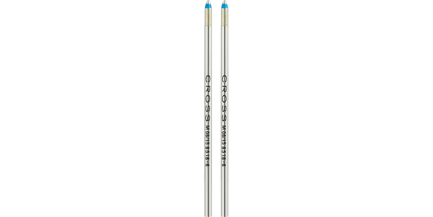 Cross 8518-6 Refill, Ballpoint, Mini Medium Blue 2 Pk