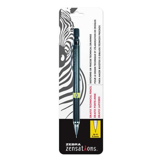 Zebra 05211 Zensations Drafix Technical Pencil 0.3mm HB #2 1Pk