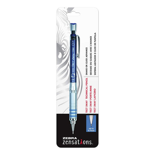 Zebra 06211 Zensations Tect 2way 1000 Technical Pencil 0.7mm Blue 1Pk