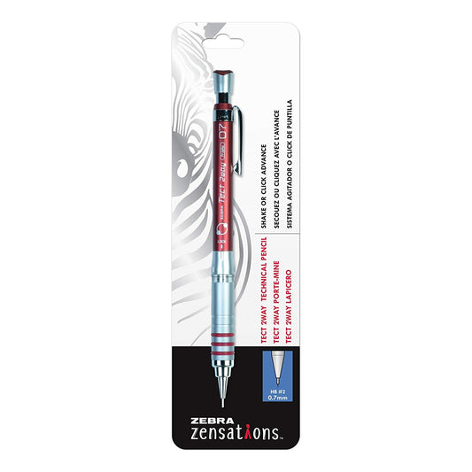 Zebra 06311 Zensations Tect 2way 1000 Technical Pencil 0.7mm Red 1Pk
