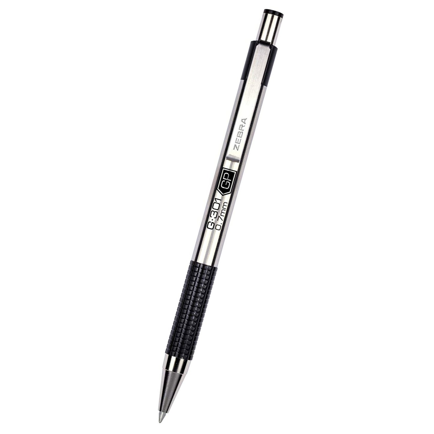 Zebra 41310 G-301 Gel Retractable 0.7mm Black Dozen