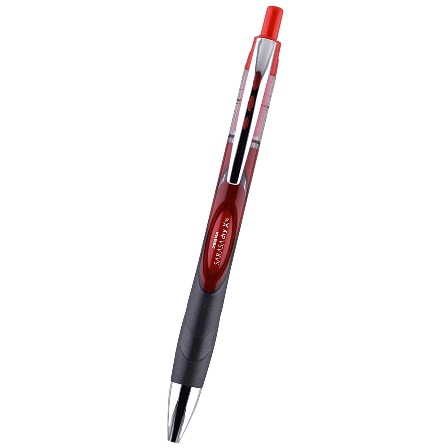Zebra Sarasa Dry X30 Gel Retractable RDI Pen 0.7mm Med, Red