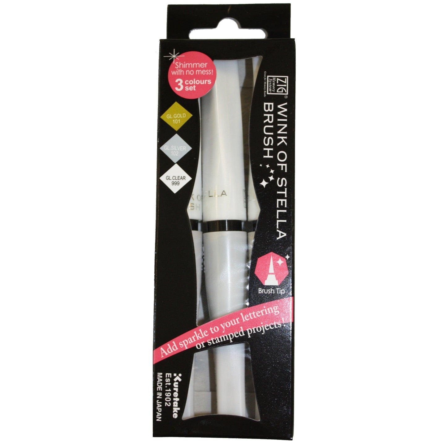 Zig MS55-3VCS Wink of Stella Brush, 3 Color Set