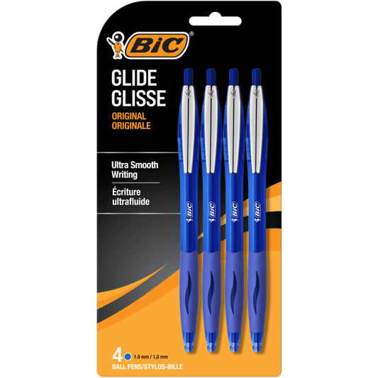 BIC Glide Original Medium Point (1.0mm) 4-Pack Blister