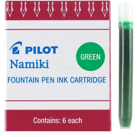 Namiki Ic-50 Fountain Ink Cartridge, Green 6Pk