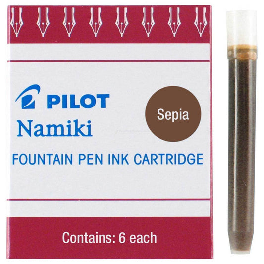Namiki Ic-50 Fountain Ink Cartridge, Sepia 6Pk