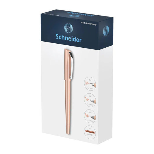 SCHNEIDER CALLISSIMA APRICOT GIFT SET CALLIGRAPHY FOUTAIN PEN, APRICOT INK CARTRIDGE