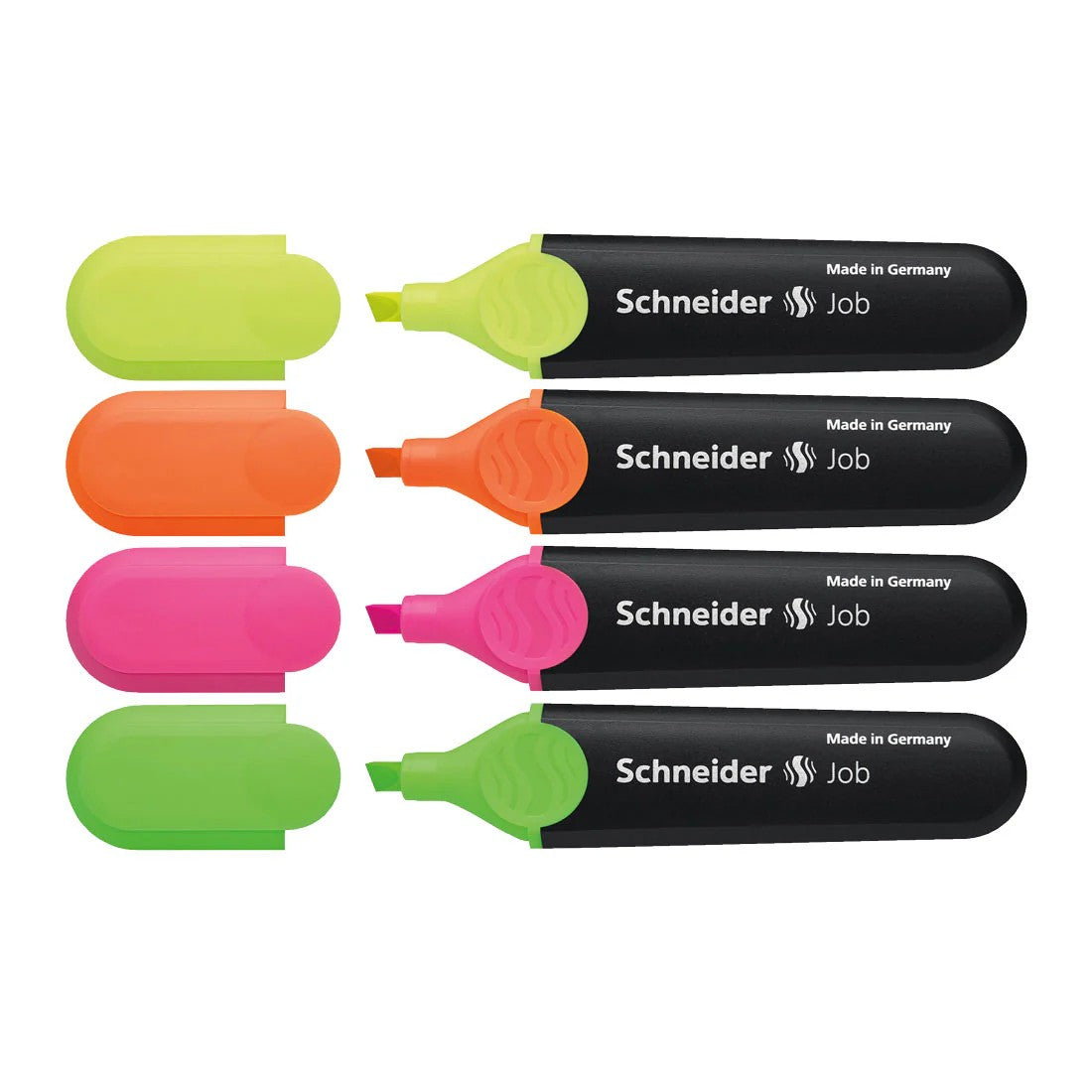 SCHNEIDER JOB, 1-5MM, HIGHLIGHTER,WALLET X 4 (YELLOW, ORANGE, PINK, GREEN)