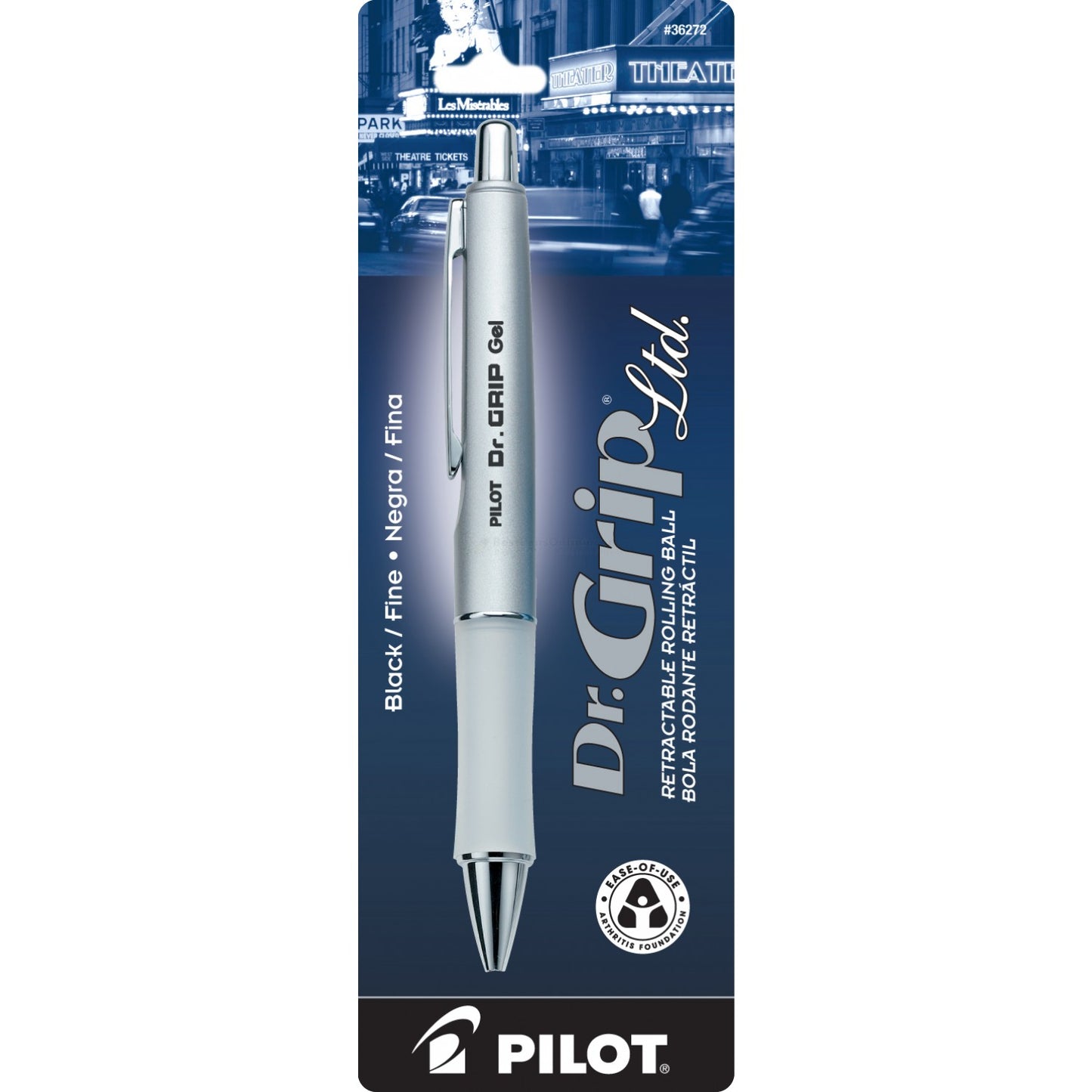 Pilot Bdgl7 Dr. Grip Ltd. Gel-Rollerball, Fine, Platinum
