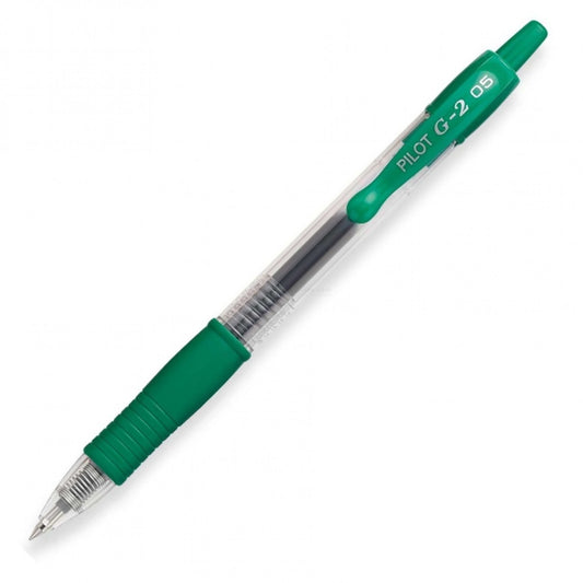 Pilot G2-5 Retractable Gel Rollerball, Extra Fine, Green
