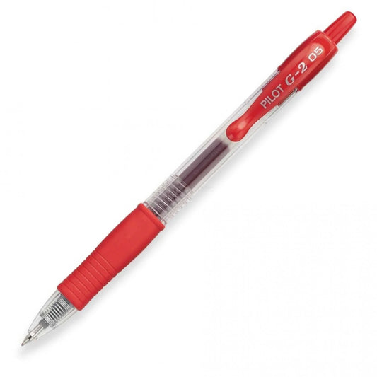 Pilot G2-5 Retractable Gel Rollerball, Extra Fine, Red