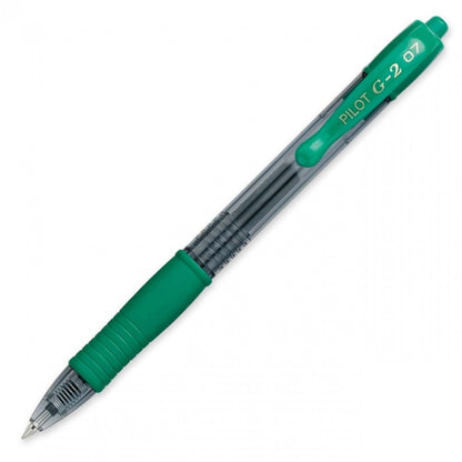 Pilot G2-7 Retractable Gel Rollerball, Fine, Green