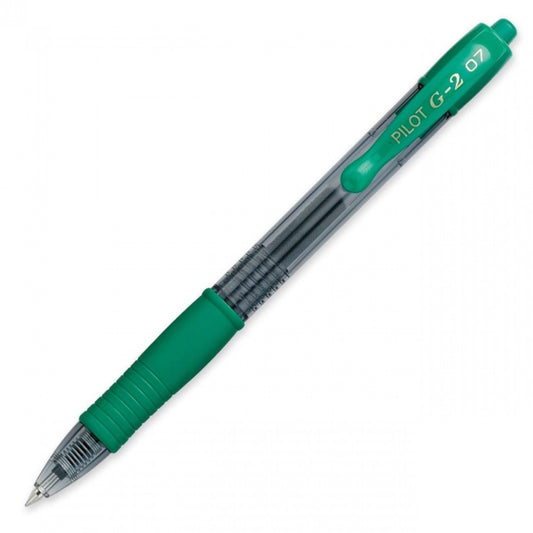 Pilot G2-7 Retractable Gel Rollerball, Fine, Green