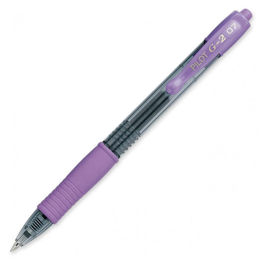 Pilot G2-7 Retractable Gel Rollerball, Fine, Purple