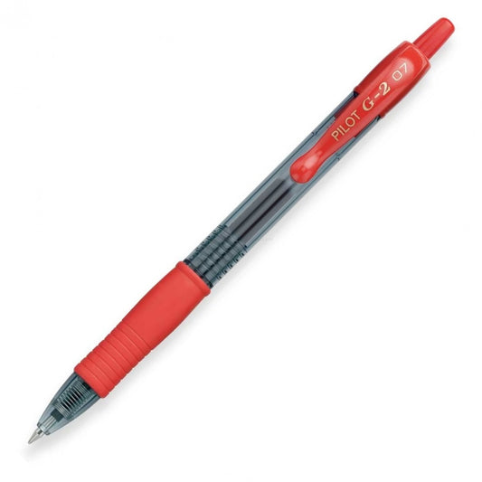 Pilot G2-7 Retractable Gel Rollerball, Fine, Red