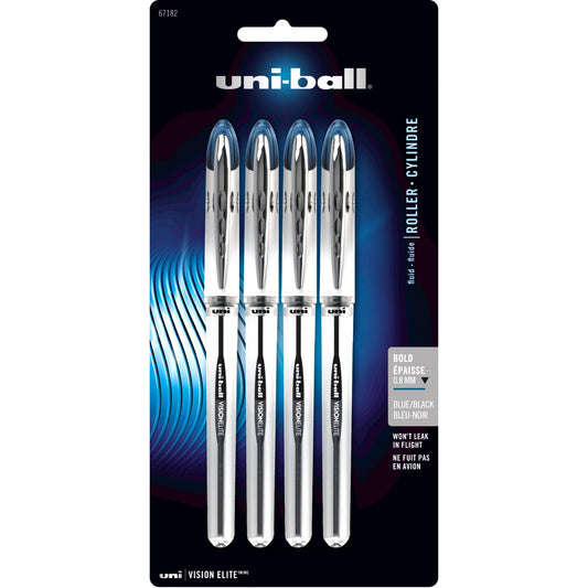 Uni-Ball Vision Elite Blx Rlr 4Cd 0.8MM Blu/Blk