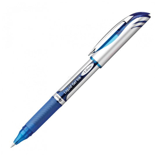 Pentel Energel Deluxe Refillable Liq Bold Metal Tip, Blue