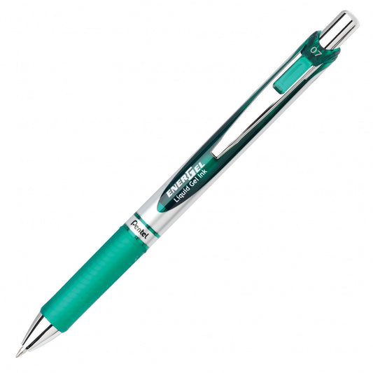 Pentel Energel Deluxe Rtx Retract Refillable Liq Med Metal Tip3.19, Green