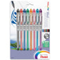 Pentel Slicci Extra Fine Gel Roller, 8/Pk Assort