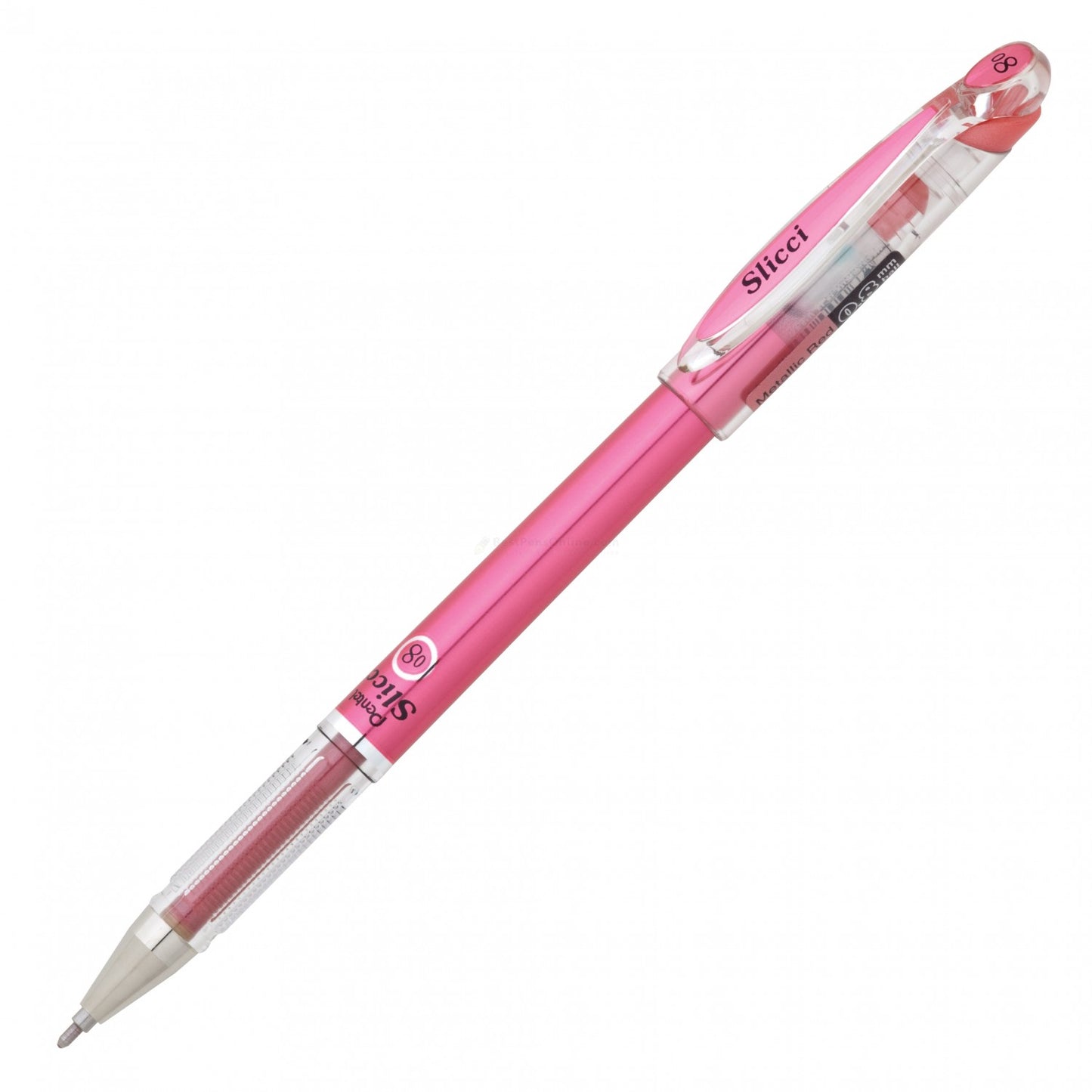 Pentel Slicci Metallic Extra Fine Gel Roller, Metallic Red
