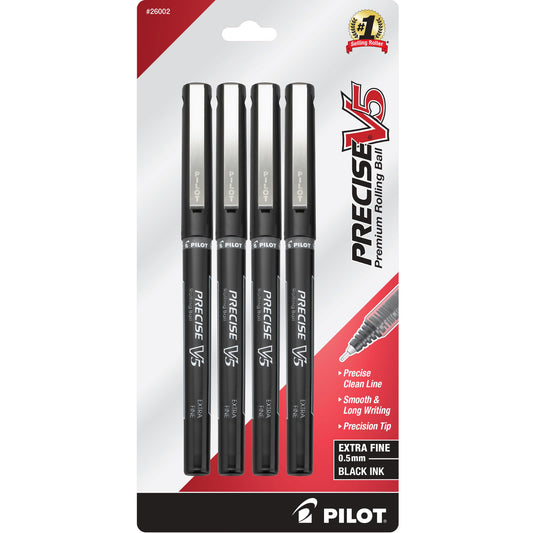 Pilot 26002 Precise V5 Rolling Ball 4 Pack