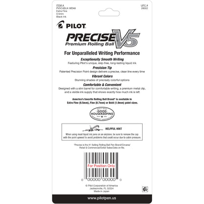 Pilot 26002 Precise V5 Rolling Ball 4 Pack