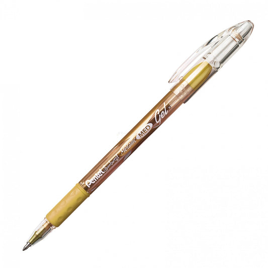 Pentel Sunburst Gel Ink Roller- Med Gold