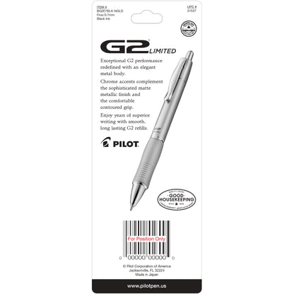 Pilot 31537 BG2E7 G2 Limited RT Gel Roller, Champagne Gold Barrel, Fine