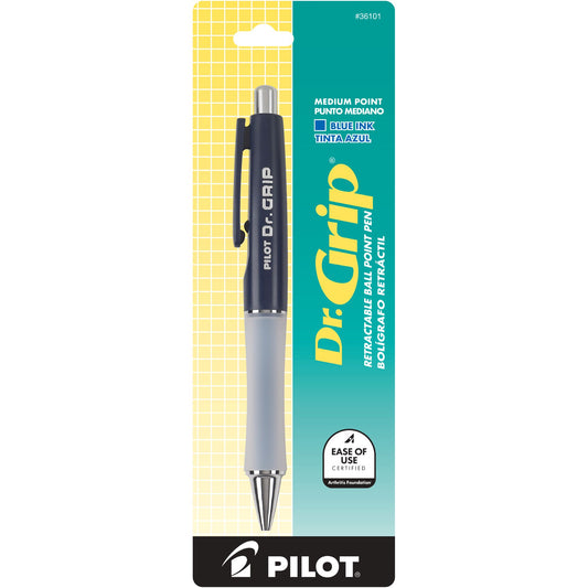 Pilot 36101 BDG Dr. Grip Ball-Point Pen, Blue Barrel, Blue Ink, Medium Pt