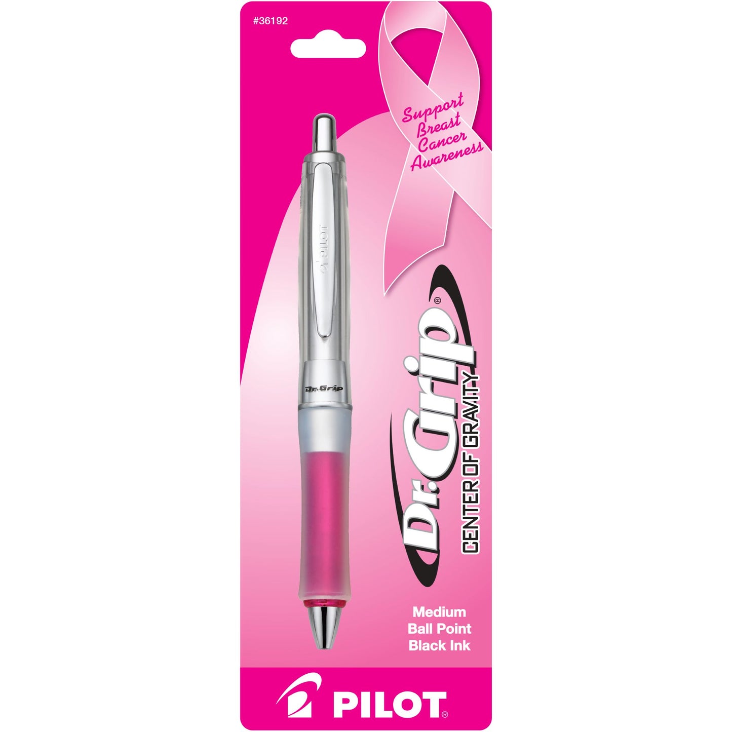 Pilot 36192 DR. GRIP COG MED 1PK BCA BLK INK