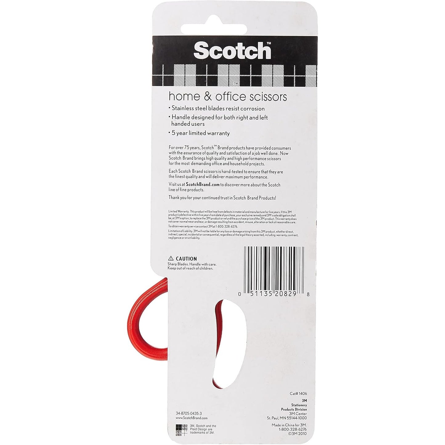 3M 1406  Scotch Home & Office 6 in Scissors, 6/Inner, 6 Inners/cs, 36/1
