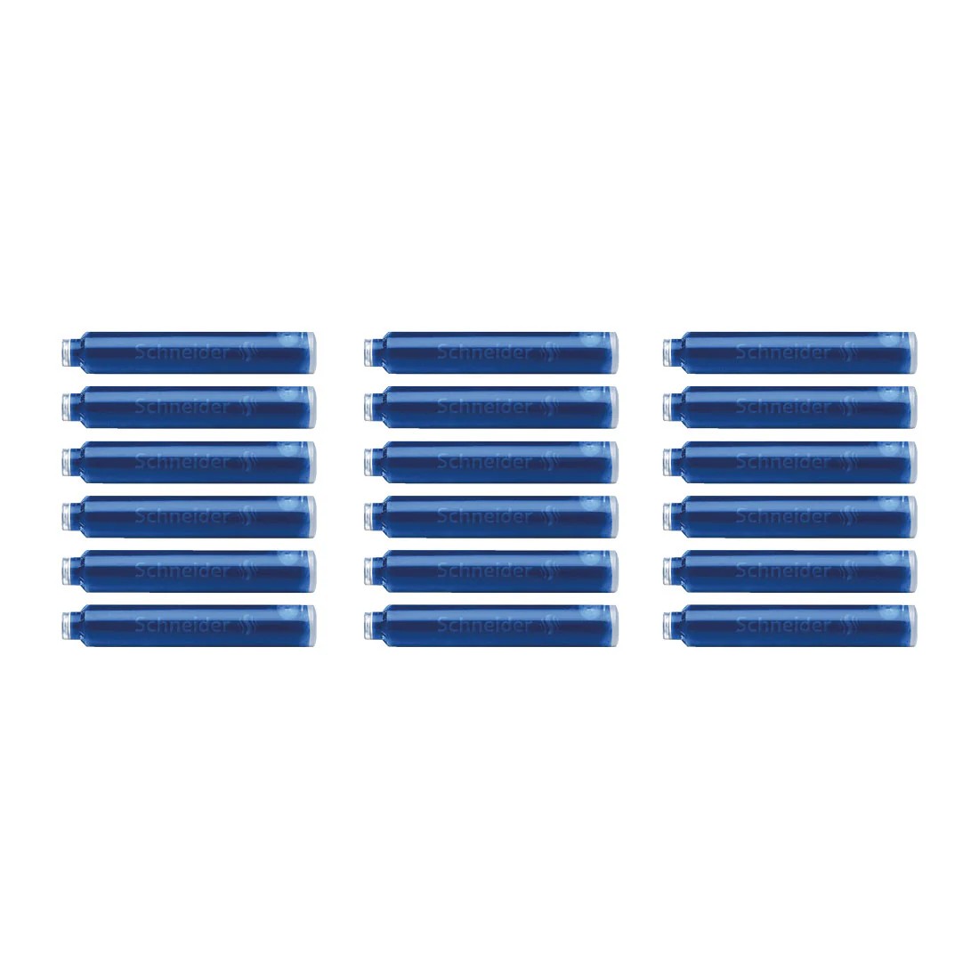 SCHNEIDER INK CARTRIDGE, PACK OF 3 BOX, 6 CARTRIDGES/BOX, BLUE