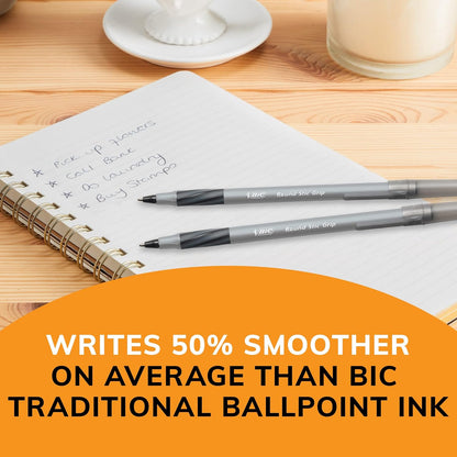 BIC Round Stic Grip Xtra Comfort Medium Point (1.2mm) Dozen Box