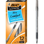 BIC Round Stic Grip Xtra Comfort Medium Point (1.2mm) Dozen Box
