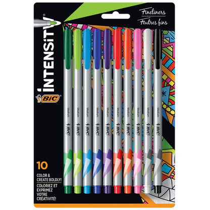 BIC Intensity Fineliner Medium Tip (0.7mm) 10-Pack Blister