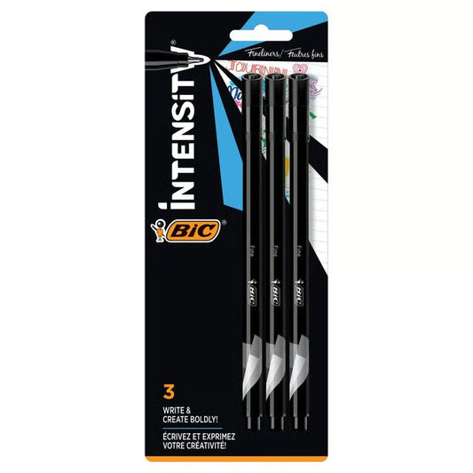BIC Intensity Fineliner Fine Point (0.4mm) 3-Pack Blister