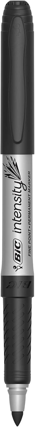 BIC Intensity Permanent Marker, Black Fine Point 2-Pack Blister