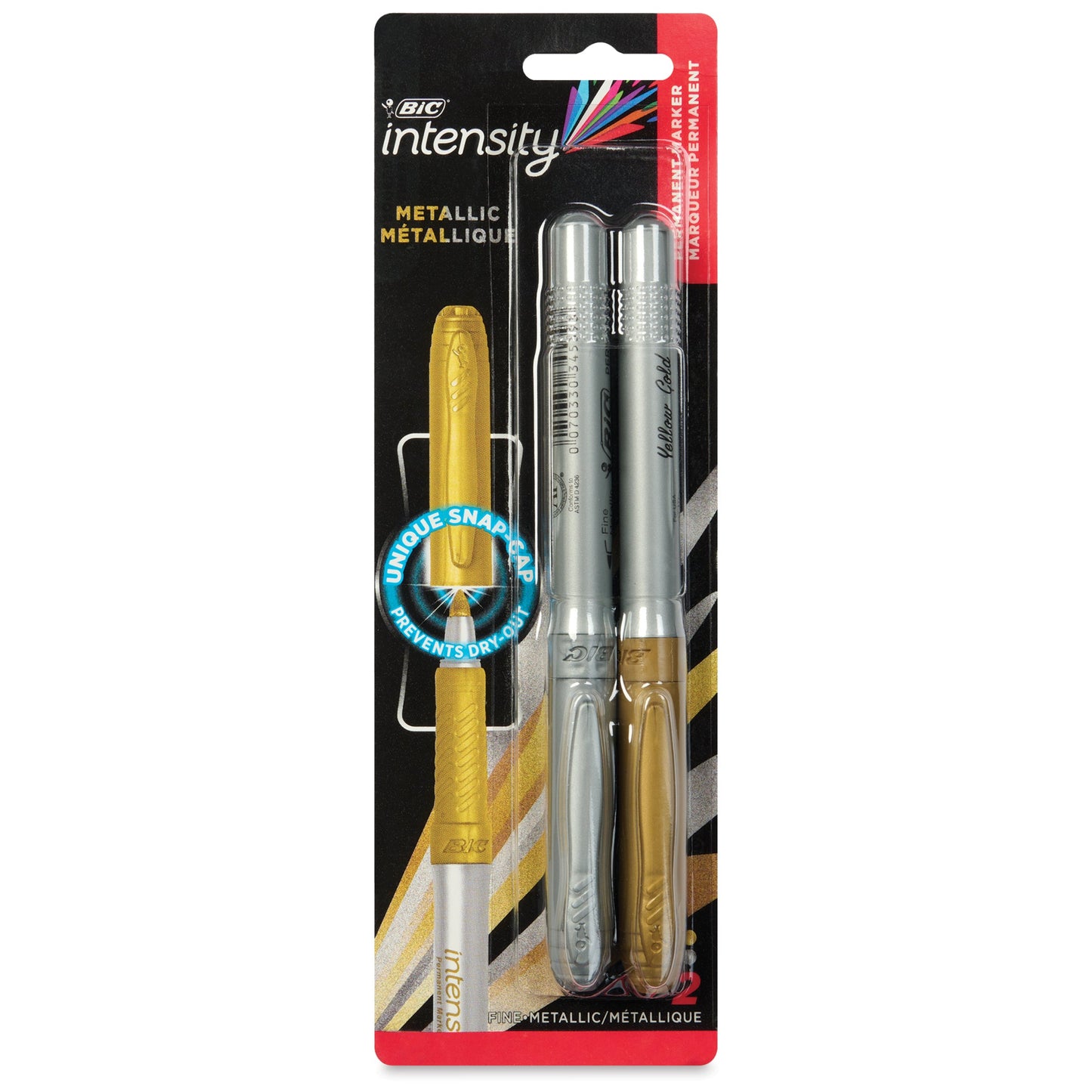 BIC Intensity Permanent Marker Metallic Fine Point 2-Pack Blister