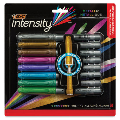 BIC Intensity Permanent Marker Metallic Ultra Fine Point 8-Pack Blister